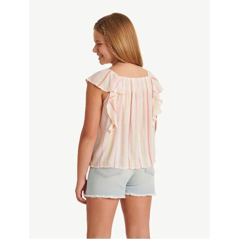 Justice ruffle top